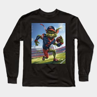 The Grinch Faces Cleveland Indians Logo Long Sleeve T-Shirt